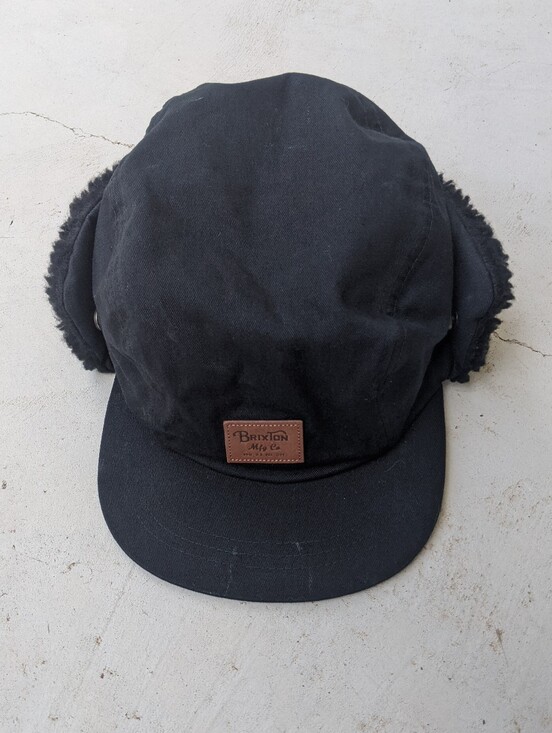 Brixton Accessories - Brixton Black Fleece Winter Earflap Cap